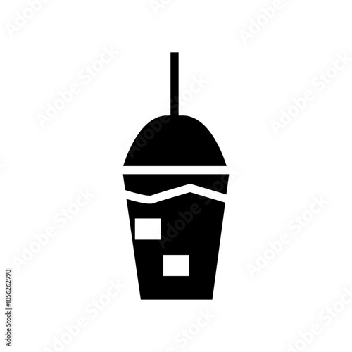 soft drink glyph icon illustration vector