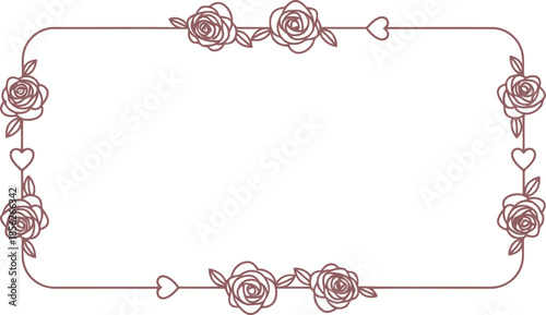 Elegant Floral Frame Vector for Romantic Designs