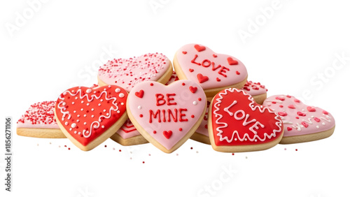 Valentine's day heart-shaped cookies