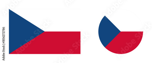 Vector ilkustration of Czech republic flag