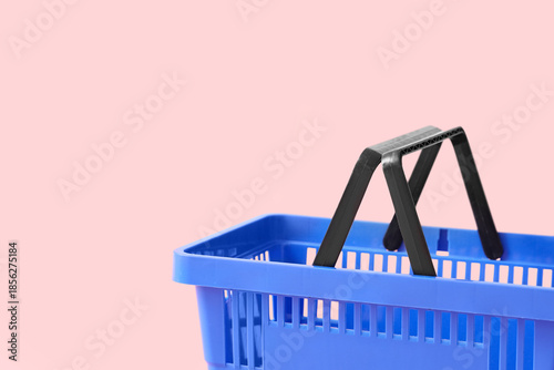 Blue shopping basket on pin...
