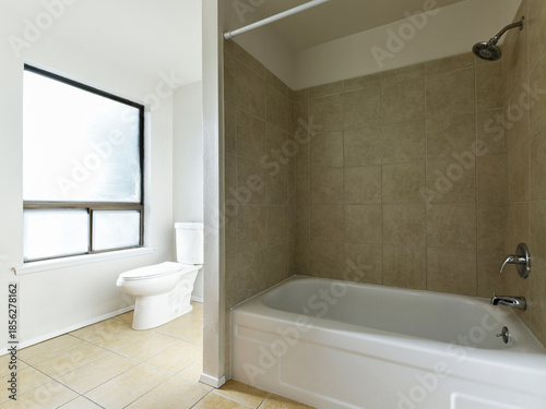Modern residential bathroom interior