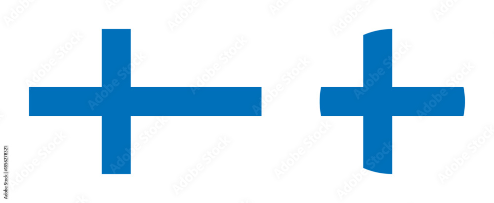 Fototapeta premium Vector illustration of finland flag