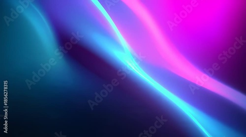 Abstract waves backgroudn animation in cyan and magenta hues blend beautifully in a glowing and dynamic design. Perfect for vibrant backgrounds or digital art projects.