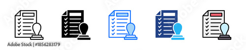 Kyc Approved Icon Set Multiple Style Collection