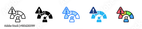 Risk Scoring Icon Set Multiple Style Collection