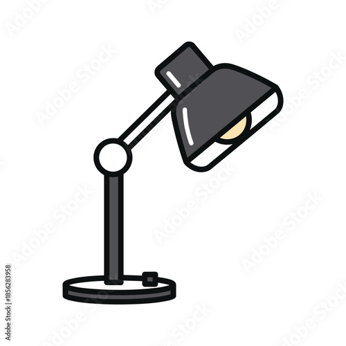 Modern desk lamp with adjustable arm Vector