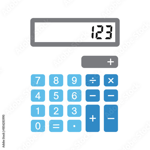Calculator displaying 123 Vector