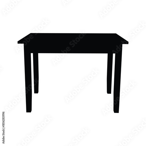 Simple wooden dining table Vector
