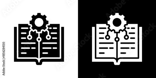 Machine Learning Icon Set Vector Collection Isolated In Black And White