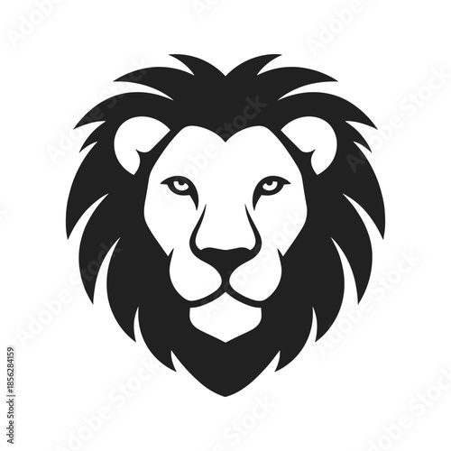 Majestic lion head silhouette Vector