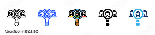 Recruitment Icon Collection With Multiple Styles