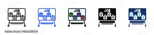 Job Posting Icon Collection With Multiple Styles