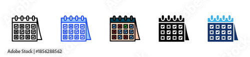 Attendance Tracking Icon Collection With Multiple Styles