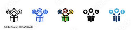 Employee Benefits Icon Collection With Multiple Styles