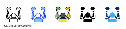 Hr Meeting Icon Collection With Multiple Styles