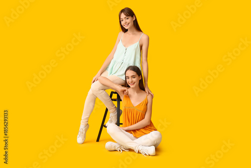 Beautiful young twin sister...