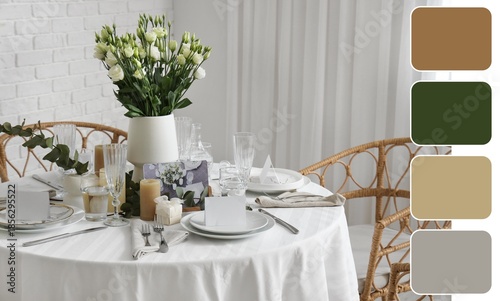 Beautiful table setting wit...