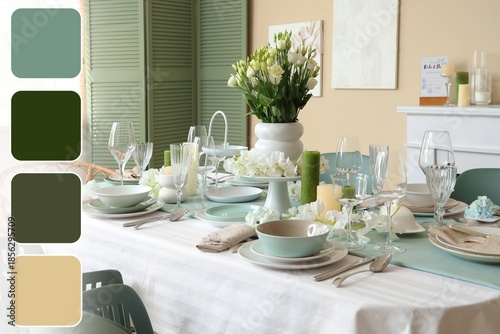 Beautiful table setting wit...