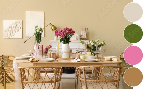 Beautiful table setting wit...