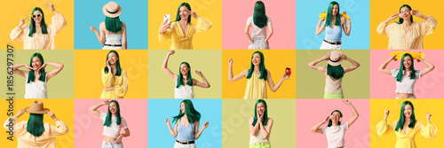 Collage of cool young woman...