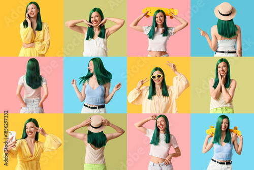 Collage of cool young woman...