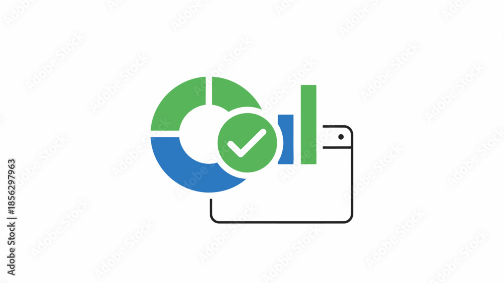 Fototapeta premium Data analysis and successful reporting with charts and graphs.