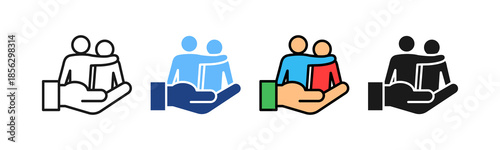 Social Support multiple icon