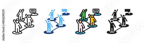 Social Engagement multiple icon