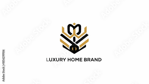 Elegant Luxury Home Brand Logo Design.