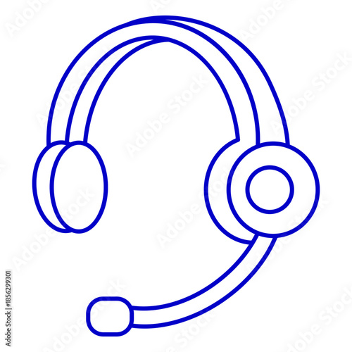 Headset microphone audio icon