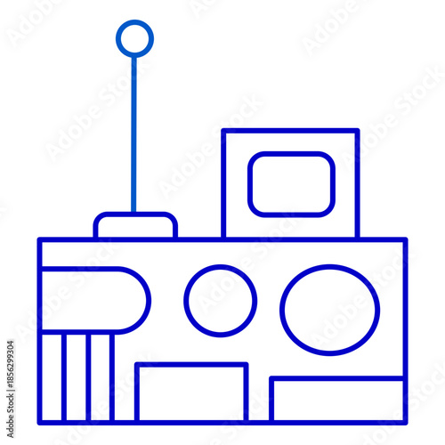 Retro computer workstation icon