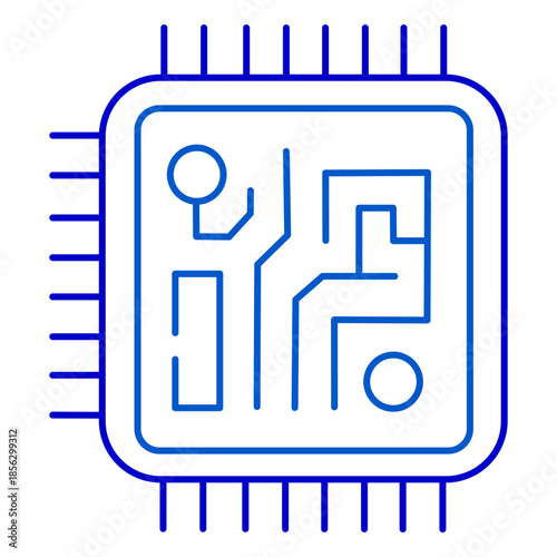 Microchip CPU processor icon