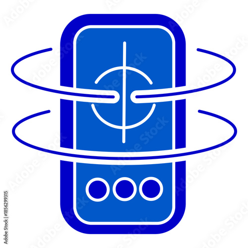 Solid digital tablet scan icon