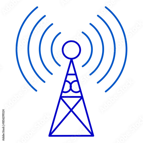 Radio antenna signal wave icon