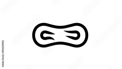 Simple Black and White Belt Illustration.