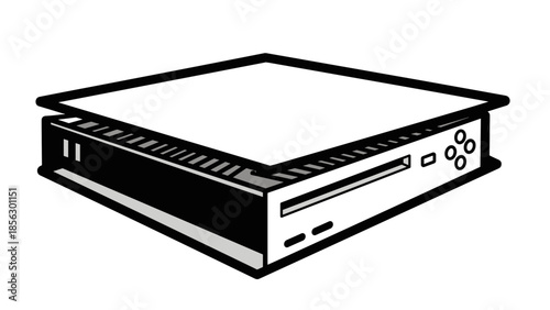 Simple Line Drawing of Electronic Device.