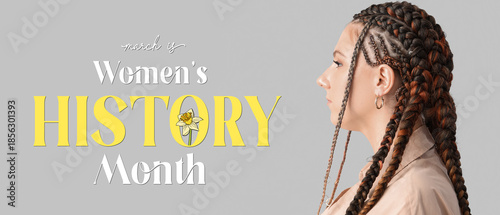Young woman with dreadlocks...