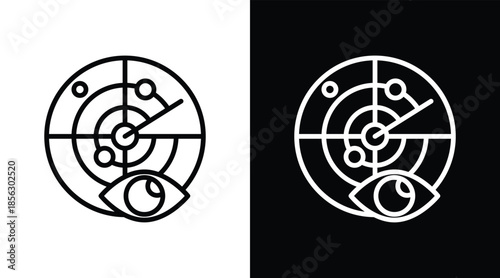 awareness Two-tone version in black and white background