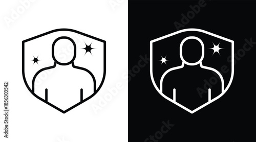 confidence Two-tone version in black and white background