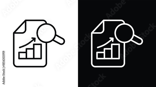 evaluation Two-tone version in black and white background