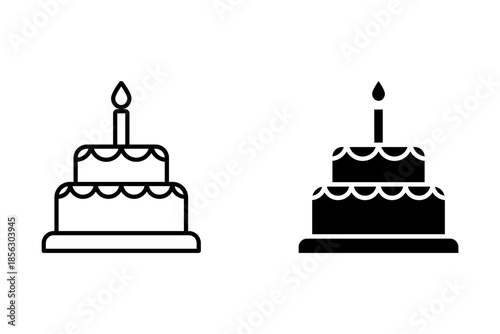dessert, cake icon set	design