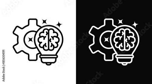 innovation Two-tone version in black and white background