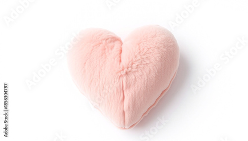 Valentine Plush Heart Gift Isolated