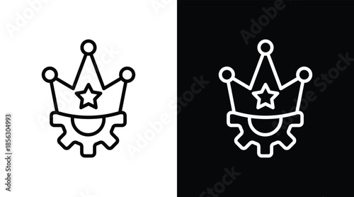 mastery Two-tone version in black and white background