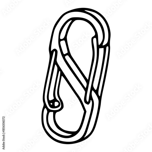 rock climbing safety gear outline collection