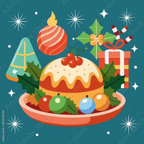 hamburger with christmas tree