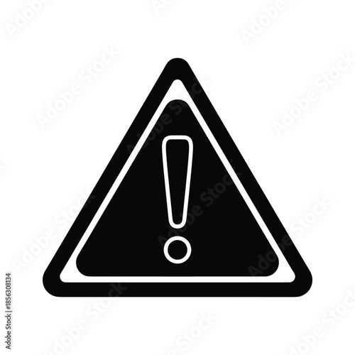 Warning sign with exclamation mark inside triangle