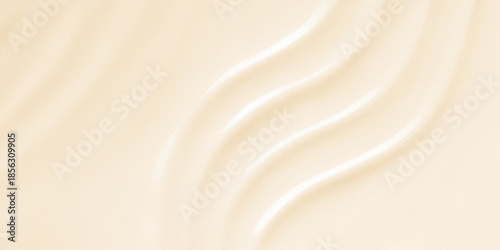 Cream background. Skincare lotion texture. Moisturizer, yellow creamy cosmetic product closeup