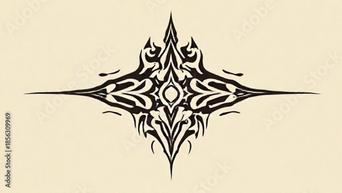 Vintage black and white abstract floral background vector illustration featuring a grunge Christmas tree texture with stars and holiday ornaments for a merry celebration card design